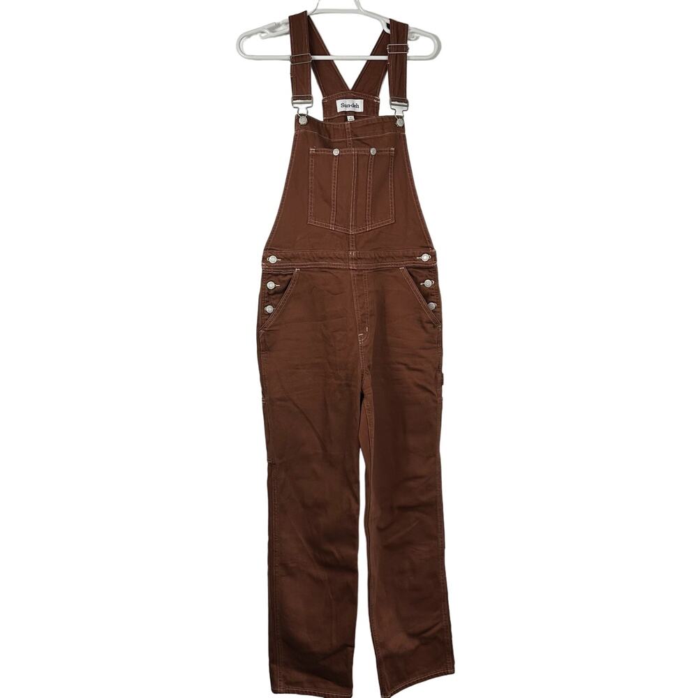 Aritzia Sun deh brown overalls Small Carpenter Utility 90s Retro Rodeo